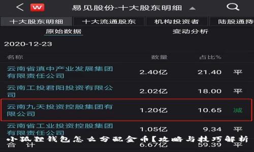 小狐狸钱包怎么分配金币？攻略与技巧解析